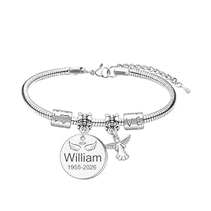 Always In My Heart Personalized Angel Memorial Bracelet Sympathy Gift Remembrance Jewelry Keepsake For Loss Of Loved One