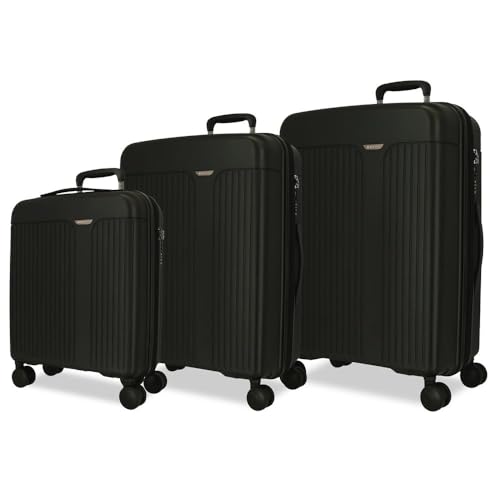 Jeu de valises extensibles Movom noir valise cabine et grand bagage TSA
