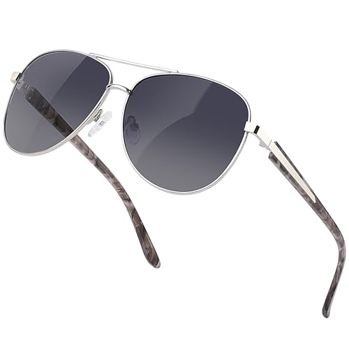 Image of BIRCEN Polarized Aviator Sunglasses Womens: Acetate Glasses UV Protection