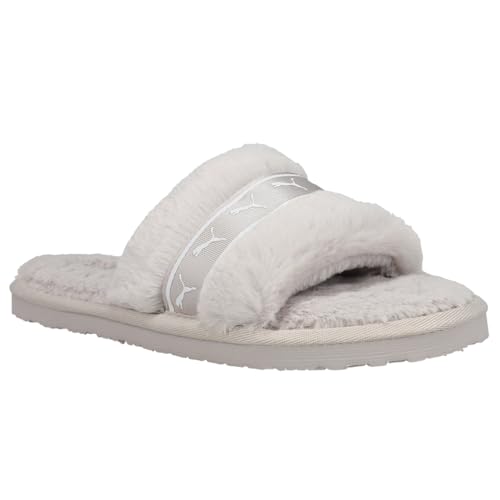 PUMA Kids Girls Fluff Remix Logo Slide Casual Sandals Casual - Off White - Size 4 M2