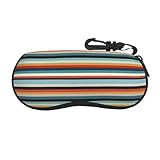 AQRJKHD Fashion Striped Sunglasses Case for Women Men Neoprene Eyeglass Soft Case with Belt Clip Glass Pouch