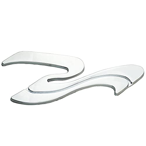 Image of 2X SEA RAY SEARAY SR Wave Logo Emblem Badge NAMEPLATE New 6-1 /4 inch Long Genuine (Chrome)