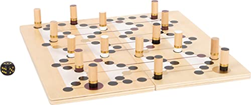 small foot Ludo und Leiterspiel "Gold Edition", modernes Brettspiel für 2-4 Spieler, ab 4 Jahren, 12218
