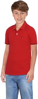 Allen Solly Boy's 100% Cotton Regular Fit Polo Collar Half Seelve T-Shirt
