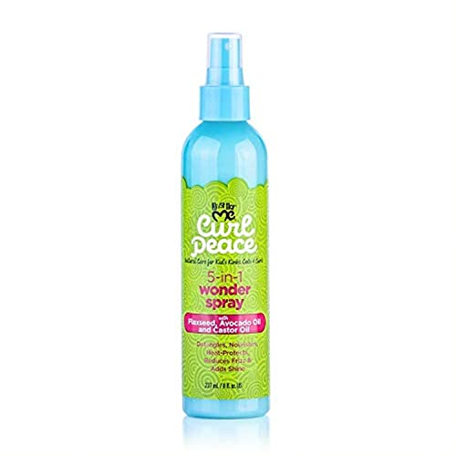 Listado de Just Me para comprar hoy. 35 Just for Me Curl Peace 5 en 1 Wonder Spray - Desenreda, nutre, protege el calor, reduce el encrespamiento, añade brillo, contiene semillas de linaza, aceite de aguacate, aceite de...
