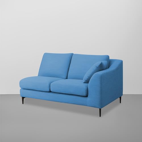 Image of BRAXTON Tokio LHS 4 Seater L Shape Sofa Set for Living Room (Turquise Fabric) Premium Fabric Sofa
