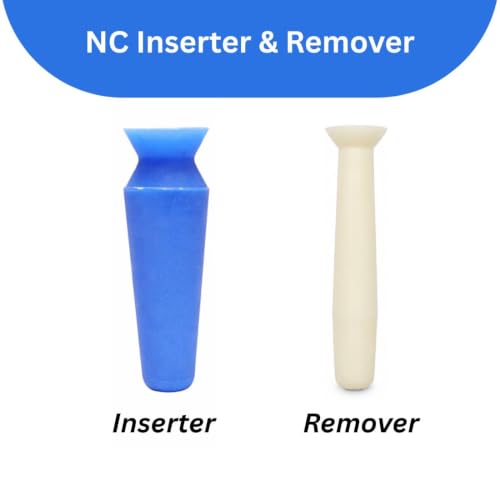Image of Scleral Contact Lens Insertor & Remover, NC Plungers for RGP Hard & Scleral Lenses, Safe Hygienic Soft Silicone (Blue /White)