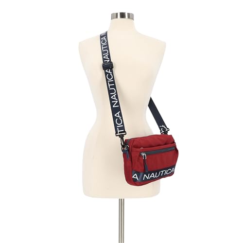 Image of Nautica Nylon Bean crossbody /Belt Bag adjustable shoulder strap