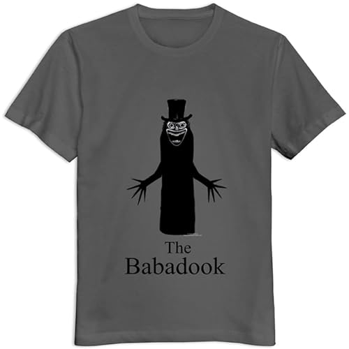 QIAOMEILI Men's 3D The Babadook 100% Cotton T Shirt Grey S