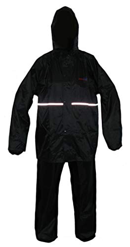protectWEAR Motorradregenkombi, Regenanzug, 2-teilig, glanz-schwarz RK-RS11-L