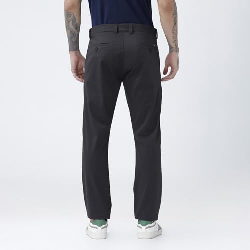 Image of BASICS Premium Cotton Stretch Formal Trousers for Men | Office Pants