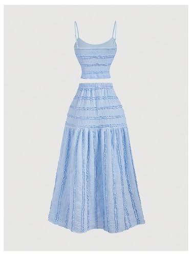 SOLY HUX Women's Summer Camisole and Long Skirts 2 Piece Skirt Set Beach Vacation Outfits2