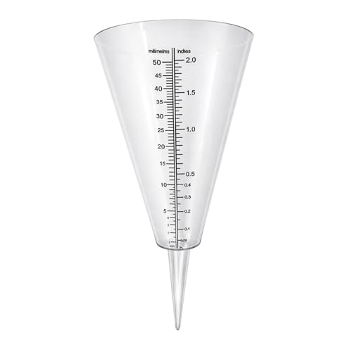 Rain Gauge for the Garden Outdoor Rain Gauge with Conical Design Rain Gauges for Garden Use Rain Catchers for Garden Monitoring Outdoor Rainfall Gauge for Garden Lawn Terrace