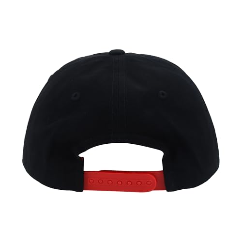 Image of Ghostbusters Baseball Cap, Ghost Logo Adjustable Snapback Hat with Curved Brim, Black, One Size