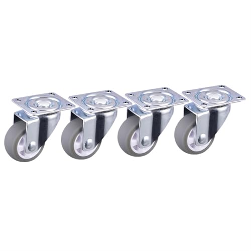 DFLPBHAV 4 Pcs/Lot 1 Inch Casters Gray Universal Wheel Diameter 25mm Mute Roller Total Height 40mm Home