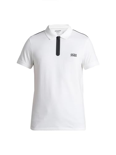 Image of Jack & Jones Mens Cotton Slim Fit Zipper Polo