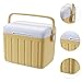 Menolana Cooler Box Storage Container for Freeze/Hot Food Multifunctional Ice Box Ice Retention Cooler for Stall Boat Outdoor Camping, Cream Yellow