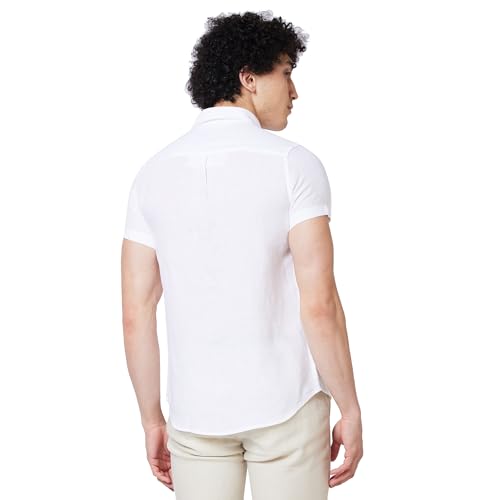 Image of Spykar Men's Regular Fit N /A Half Sleeve Solid Casual Shirts