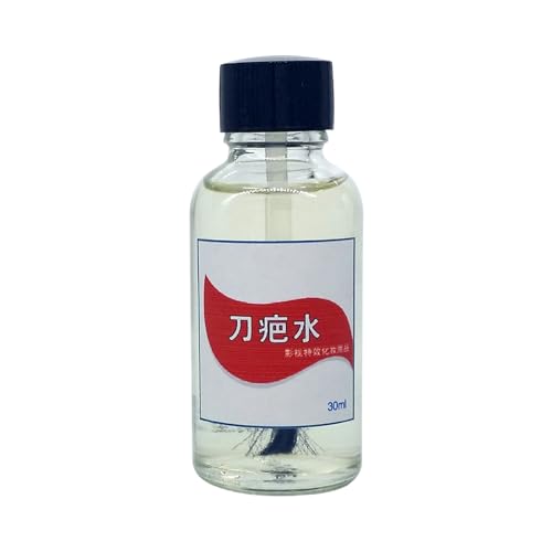 Nuhjytgf メイクアップ 傷跡 リキッド,30ml 長時間粘着 コスプレ ボディペイント - リアル コスプレメイク 傷跡液 | エスケープルーム ホラー テーマパーティー 劇場 パフォーマンス カーニバル 仮面舞踏会用