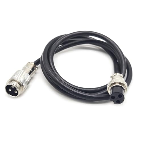 Cable adaptador GX16 macho a hembra 3 pines 1 metro miniatura 2