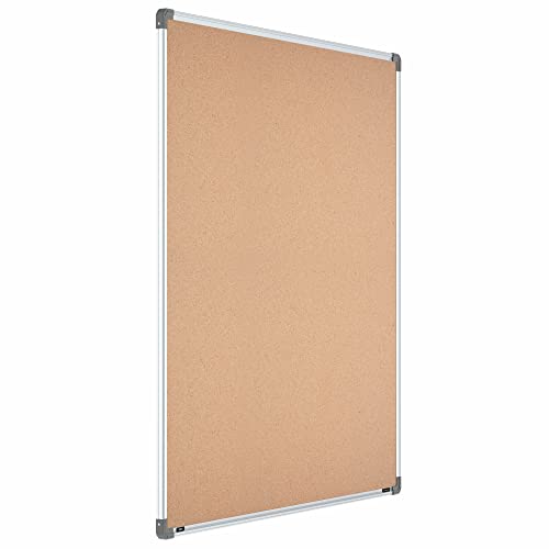Image of Scholar Art Metis 4x4 Feet Cork Board for Home, Office & School | High Strength Natural Cork + High Density Soft Board for Pinning Photos, Sticky Notes & Reminders