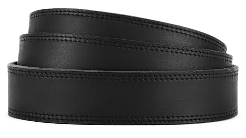 Image of CHAOREN Ratchet Belt Replacement Strap 1 3 /8 inch, Leather Belt Strap for 40MM Slide Click Buckle