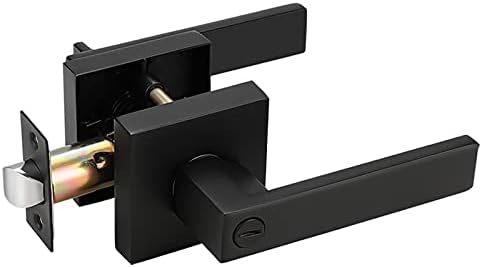 Matte Black Passage Door Lever - Keyless Interior Handle For Closet & Hallway Doors