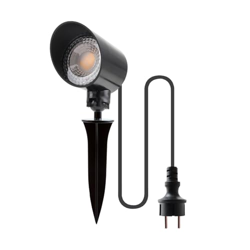 da LIGHT Led Strahler 6W 600LM, Wandspot 3000K Warmweiß mit 1.5M Kabel, Schwenkb