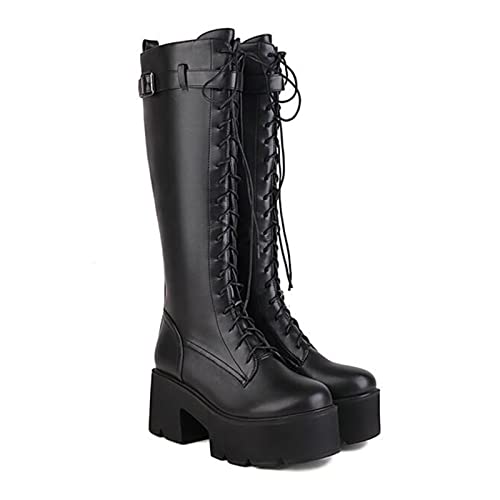 Bottes à talon épais de 7cm qui éliminent la fatigue de marche