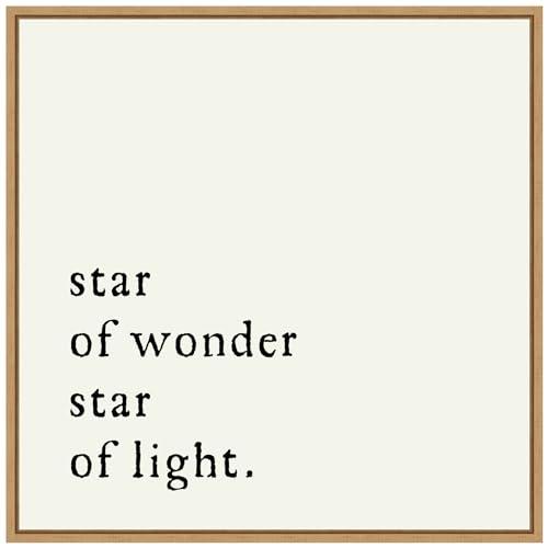 Amanti Art Framed Canvas Wall Art 30x30 Star Of Wonder Portfolio, Framed Wall Art Canvas, Typography Artwork, Modern Decor, Large Poster Painting for Living Room, Bedroom, Bathroom,