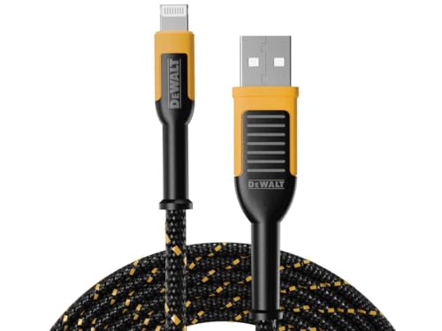 Cable Lightning DEWALT trenzado 1,2 m para carga rápida de datos iPhone 2