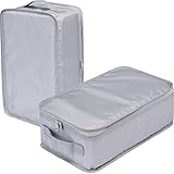 TIANZONG シューズケース シューズバッグ シューズ袋 靴入れ 出張 旅行 スポーツ 男女兼用 防塵防臭 超軽量 靴袋 男女兼用 2点セット (グレー, 2点セット)