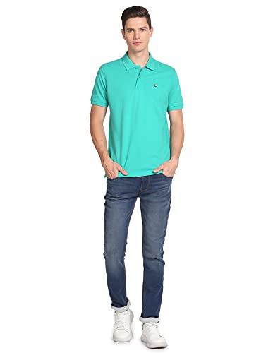 Image of Arrow Sport Solid Polo T-Shirt for Men - Regular Fit, Cotton Half Sleeves Mens Tshirt