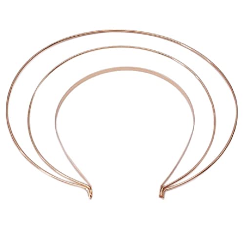 Smooth Metal Headbands Women Hair DIY Craft Blank Thin Steel Wire Frame Hairband Head Bands Christmas Gift Golden Silver gold metal headband thin metal headbands for crafts metal headband for men hair
