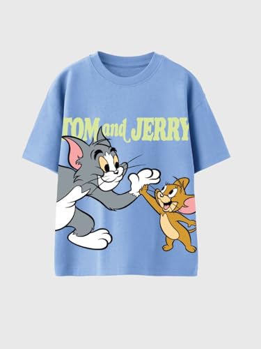 Image of Nap Chief Kids Cotton Official Tom & Jerry Co ord Set for Boys & Girls, T Shirt and Shorts for Casual Wear