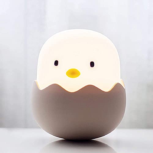 FemKey Luz Nocturna Bebé, LED Luz Nocturna Infantil Control Táctil, Luz Bebé de Dormir de Cuarto de Bebé, USB Luz de Pollito Recargable para Niños y Bebés, Luz Amarillo