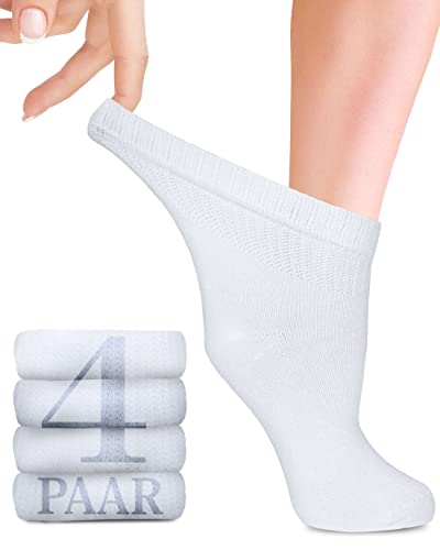 Fiera Besa Diabetikersocken für Damen mit Komfortbund ohne Gummibund, Knöchelhoch, Diabetiker...