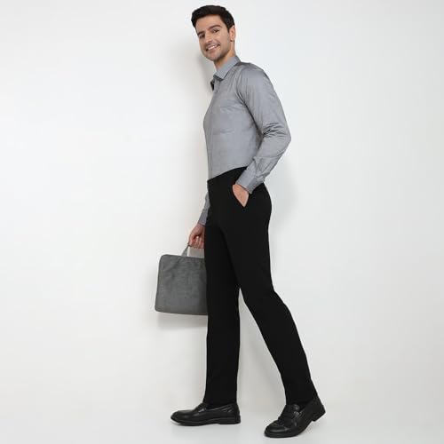 Image of Raymond Men Slim Fit Structure Pattern Pure Cotton Semi Cutaway Collar Full Sleeve Formal Shirt
