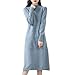 Damen Wolle Strickkleid Senior Sweater Herbst und Winter Verdickter Langer Pullover, cyan, M Herren/Damen günstig Kaufen-Damen Wolle Strickkleid Senior Sweater Herbst und Winter Verdickter Langer Pullover, cyan, M