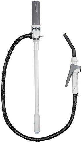 DEWAY Automatic Fuel Transfer Pump with Nozzle for Quick Flow Control & Stop, 3X More Powerful D Battery Powered, Extra Long Hose Fits All Size Cans, Portable Liquid Pump Transfers at 2.3 Gal/Minute