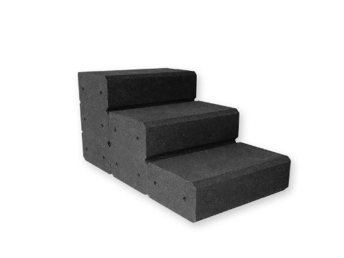 Gummigranulat Gartentreppe Made in Germany - Perfekt für Kindergarten, Haus, Terrasse! HOL dir jetzt den Bausatz für Deine Hundetreppe in der Farbe Anthrazit