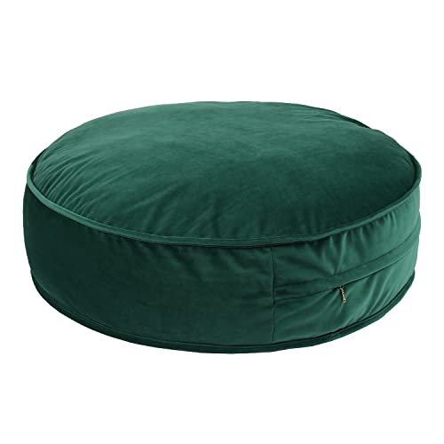 YIUOR Velvet Floor Pillows Round Chair Cushion Couch Throw Pillow Soft Pouf Seat...