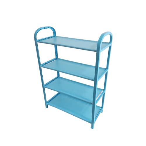 Sapateira Prateleira Multiuso Armário Organizador 4 Andares Com Forro 58cm X 40cm (Azul)