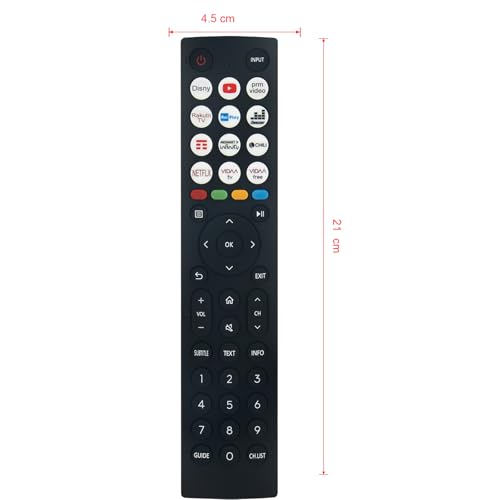 VINABTY EN2Q36H Replacement Universal TV Remote Control Applicable For Hisense VIDAA 4K TVs 120L9HA 100L9HD 120L5HA 32E53KQT 40E53KQT 32E43KT 32A4K 32A5KQ 40A4K 40A5KQ EN2Q36 - Image 4