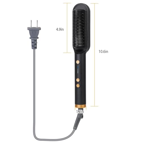 Cepillo eléctrico para alisar y rizar cabello 2 en 1 miniatura 2