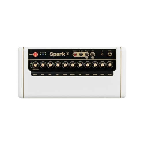 Image of Positive Grid Spark 2 50W Smart Guitar Practice Amp & Bluetooth Speaker with Built-in Looper, AI Features & Smart App for Electric, Acoustic, & Bass Guitar - Pearl