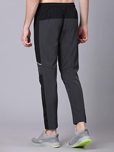 Dpassion Regular fit Running Track Pants for Men with Zipper Pocket | Lowers for Men |Sports Track Pant for Men Polyester