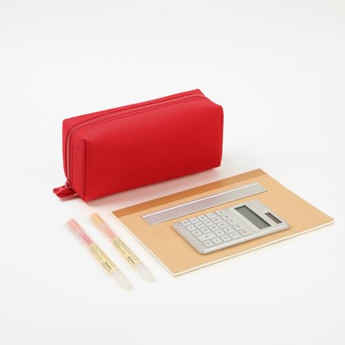 Image of Pencil Case Durable Oxford Pencil Pouch for Pens School Supplies (Red,Oxford)
