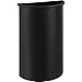 Global Industrial Half Round Side Open Trash Can, 9 Gallon, Matte Stainless Steel