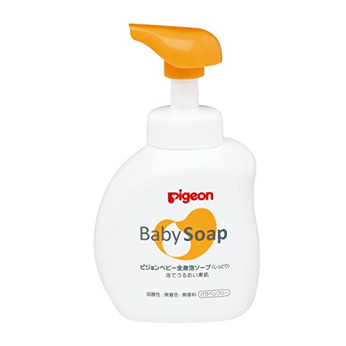 Pigeon Baby Skin Soap Moist 500ml pour un bain de bébé relaxant le soir
